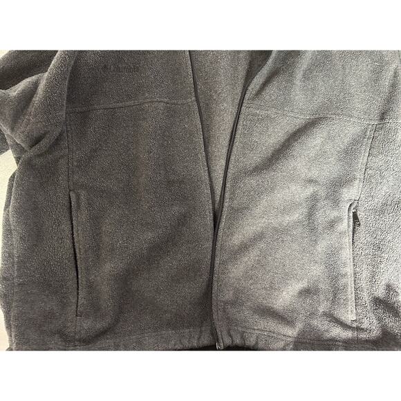 Columbia Full Zip X-Large Mens Fleece Jacket Gray Granite. Bottom Adjustable - Picture 7 of 7